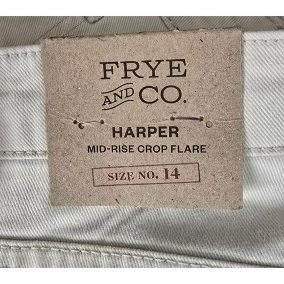 Frye & Co. Harper Mid-Rise Crop Flare Womens Jeans Size 14 Birch Wash - Picture 5 of 7